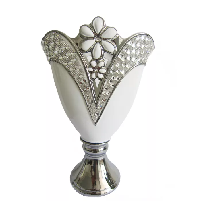 D'Lusso Designs Bling Design Fifteen Inch Contempo Vase