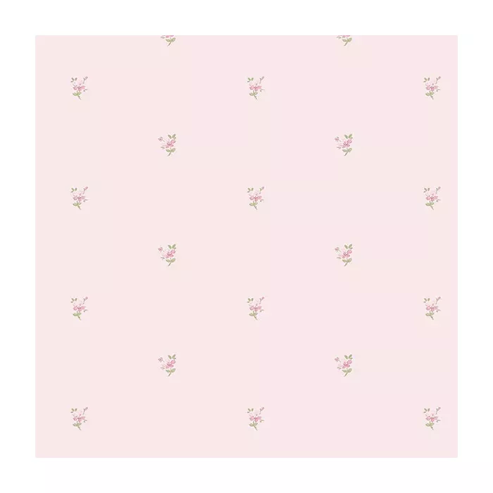 Mini Daisy Wallpaper Light Pink, Green Norwall Wallcovering PR33848