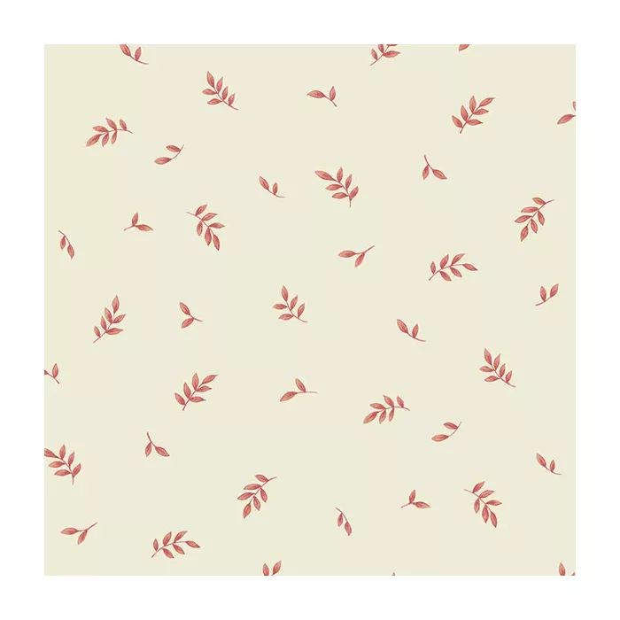 Kitchen Leaves Wallpaper Cream, Red Norwall Wallcovering KE29920