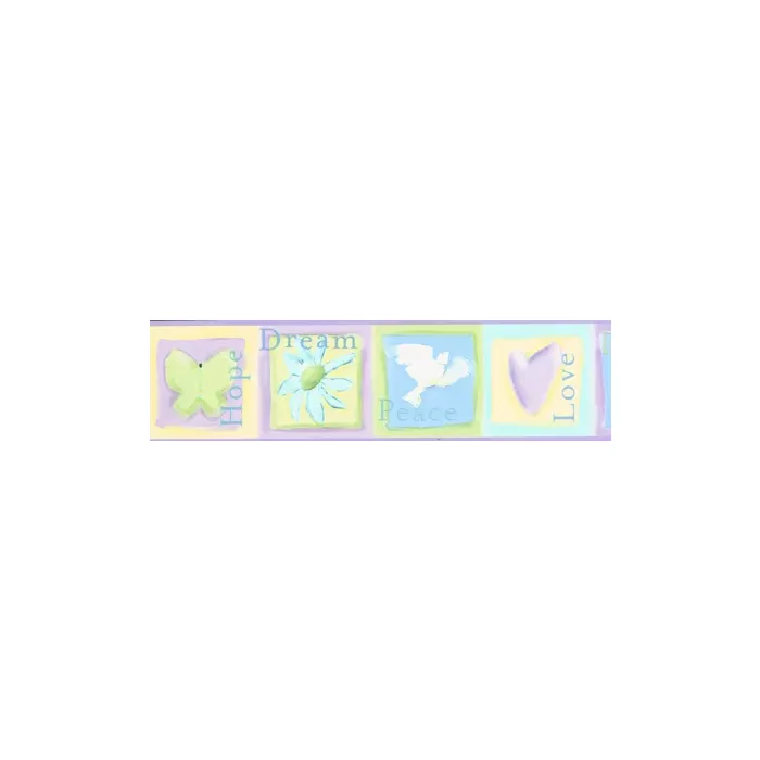 Purple Peace Love Dream Believe Hope Border
