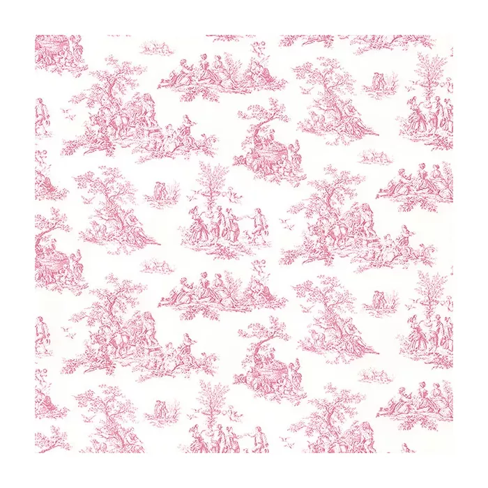 Small Toile Wallpaper Pink Norwall Wallcovering PP27801