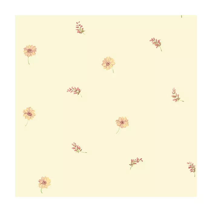 Tournesol Mini Wallpaper Red, Green, Yellow Norwall Wallcovering KC28509