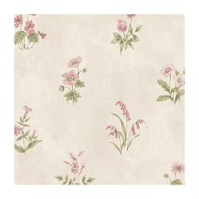 Garden Spot Wallpaper Beige, Pink Norwall Wallcovering KE29937