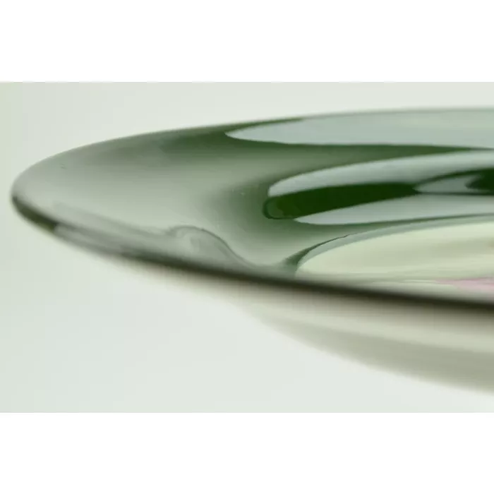 Homer Laughlin Floral Pattern Luncheon Plate - L 55 N 8 - Green Trim Pink Flower