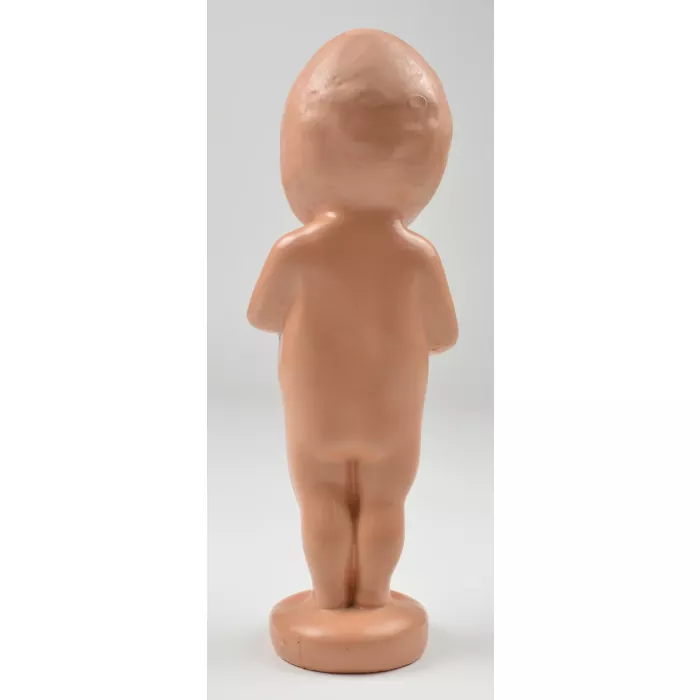 Vintage 12.5" Baby Figurine - Kewpie Doll Style With Red Cheeks & Belly Button