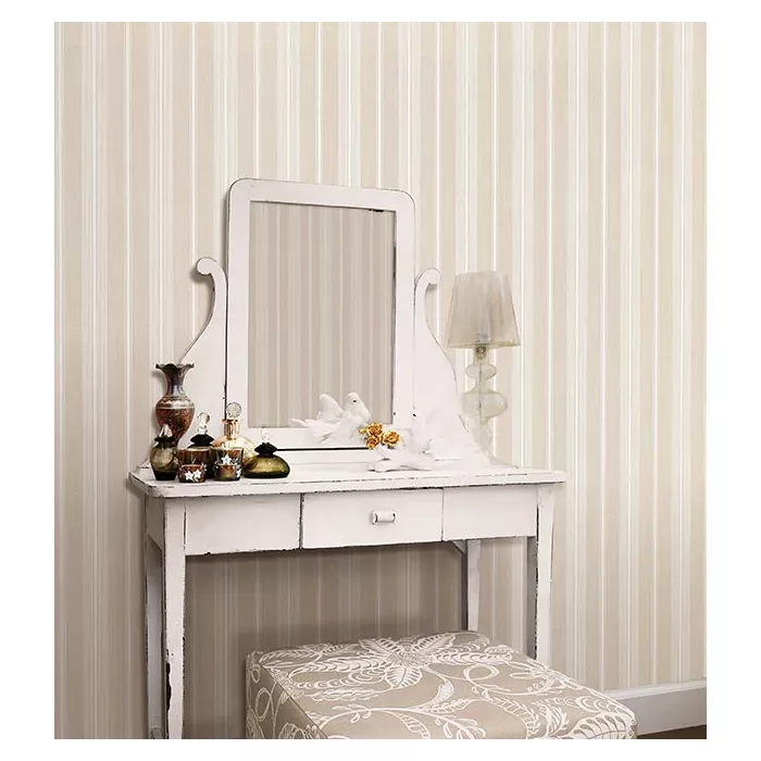 Cushion Stripe Wallpaper Beige Norwall Wallcovering SD36113