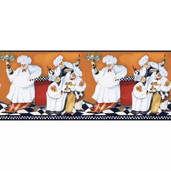 American Classics Chefs A Cookin Wallpaper Border