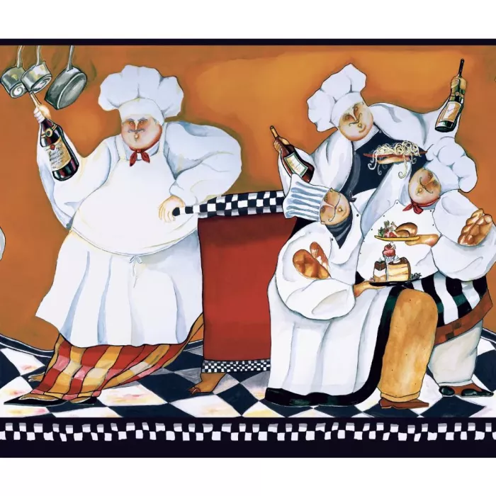 American Classics Chefs A Cookin Wallpaper Border