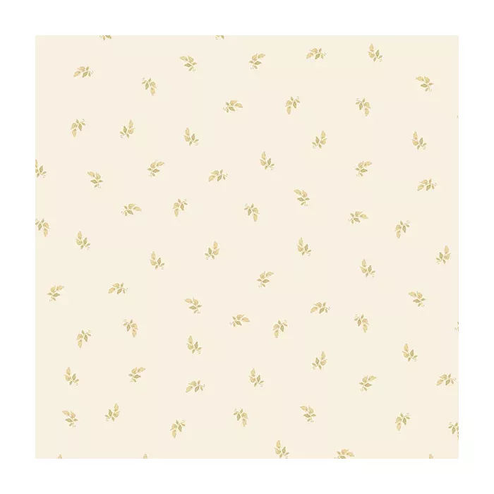 Lilac Small Leaf Wallpaper Ochre, Brown, Cream Norwall Wallcovering FK26940