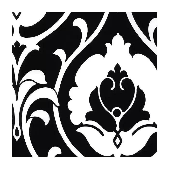 Italian Damask Wallpaper Black, White Norwall Wallcovering TU27102
