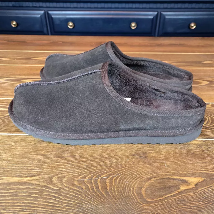 Men’s Cruz Genuine Suede Clog Slippers Size 13 Dark Brown