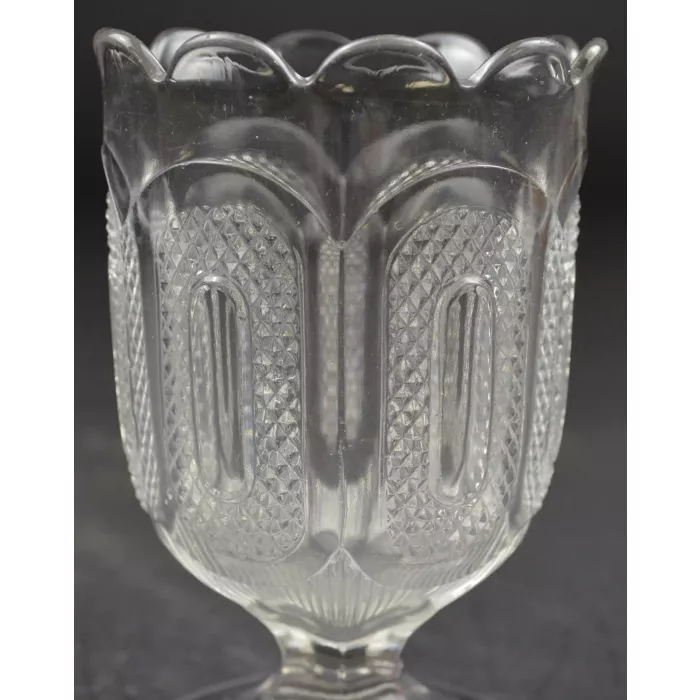 Gillinder And Sons Buckle Pattern - Scalloped Open Sugar - 5" Tall