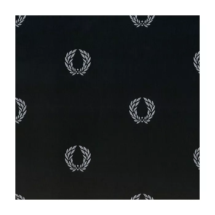 In Register Laurel Leaf Wallpaper Black, Metallic Silver Norwall Wallcovering MD29413