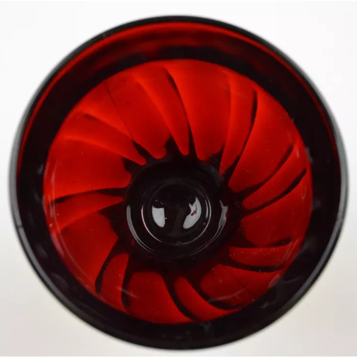 Anchor Hocking - Swirl Royal Ruby Pattern - 10 Oz. Flat Tumbler - 4" Tall