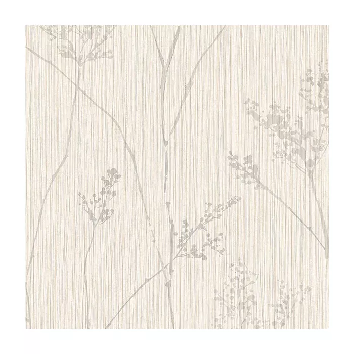 Cow Parsley Wallpaper Grey, Cream Norwall Wallcovering TX34808
