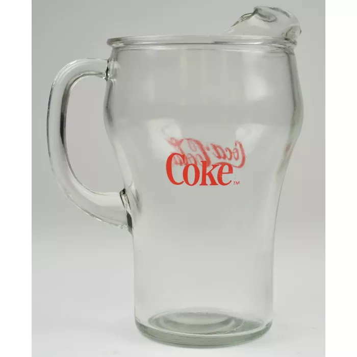 Coca Cola Vintage Pitcher & Seven Coke Glasses