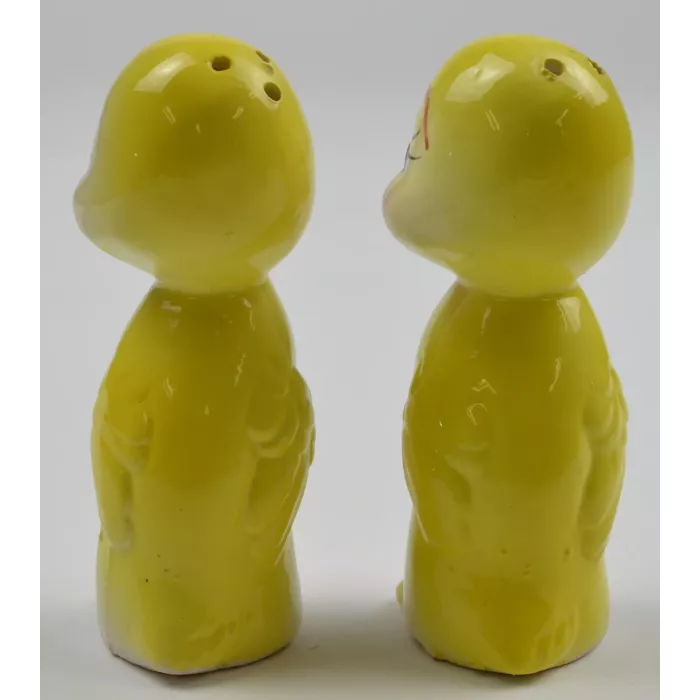 Ceramic Salt & Pepper Shakers - Yellow Canaries - 4.25" Tall