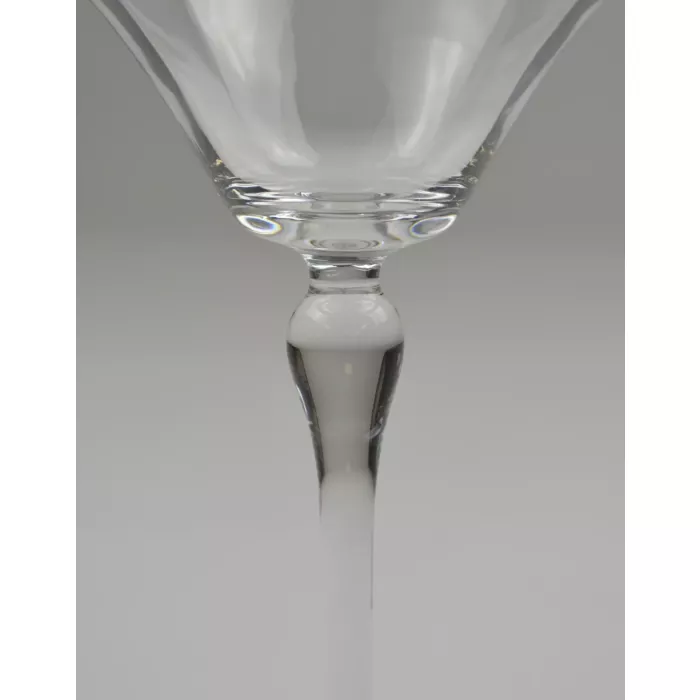Vintage Clear Martini Glass - 6" Tall