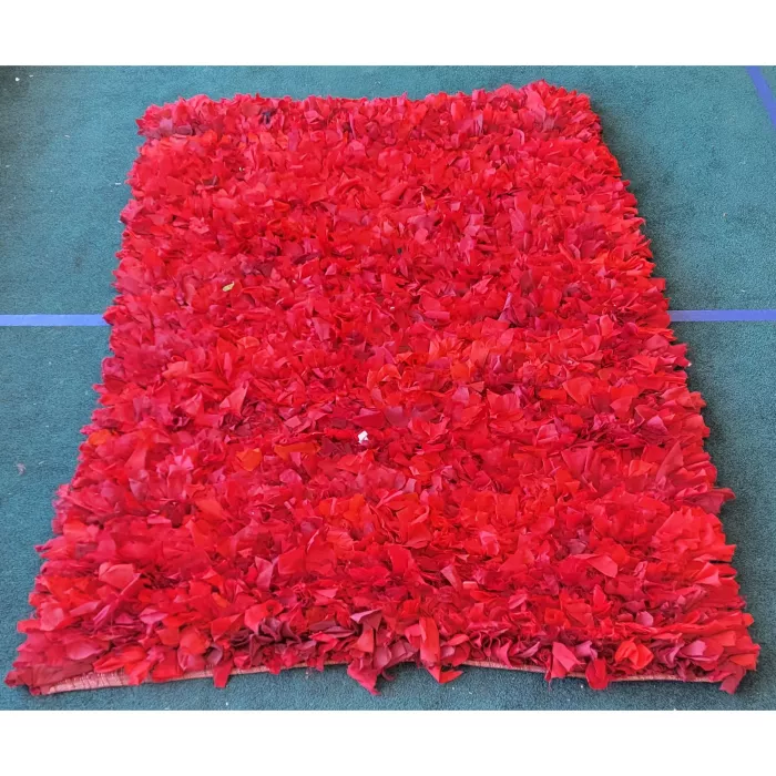 Cudney Shag Hand-Tufted Blue Area Rug - Rectangle 5ft x 8ft
