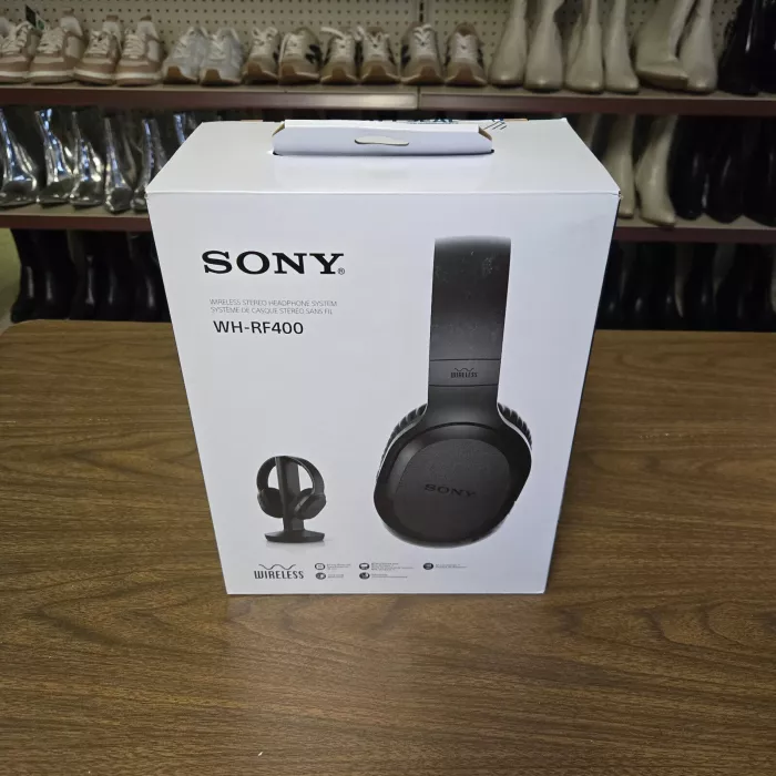 Sony WH-RF400 Wireless Stereo Headphone System Double Earpiece Over Ear Design