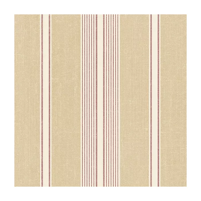 Cushion Stripe Wallpaper Taupe, Red, Cream Norwall Wallcovering SD36116