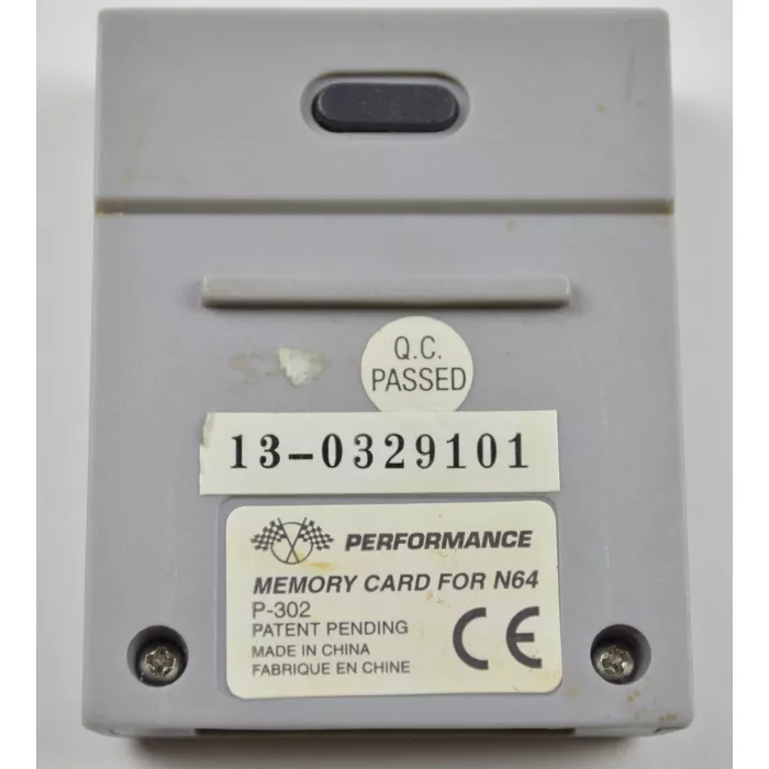 Nintendo 64 123 Page Memory Pak Card - P-302