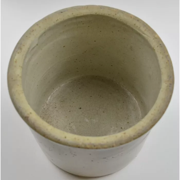 Vintage Beige Pottery Crock - 5.125" Tall