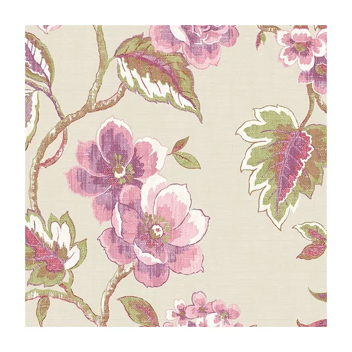 Chloe Wallpaper Taupe, Purple, Green, Pink Norwall Wallcovering AB42439