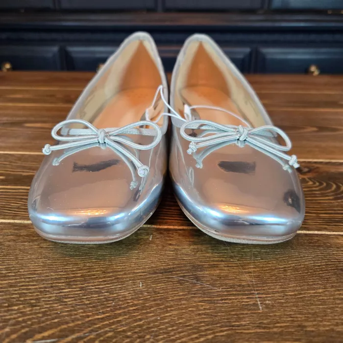 Women's Joy Ballet Pumps Silver Sz 8