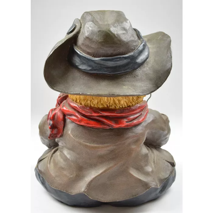 Large Teddy Roosevelt Style Bear Resin Figurine - Dressed In Black