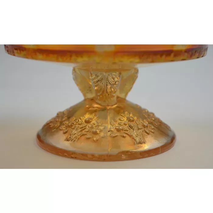 Orange Tree Marigold Pattern Scalloped Tall Sherbet - 3.125" Tall