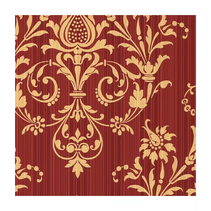 Constantine Wallpaper Red, Metallic Gold Norwall Wallcovering CS27362