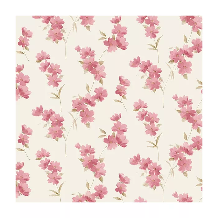 Dawn Floral Wallpaper Red, Brown Norwall Wallcovering PR33851