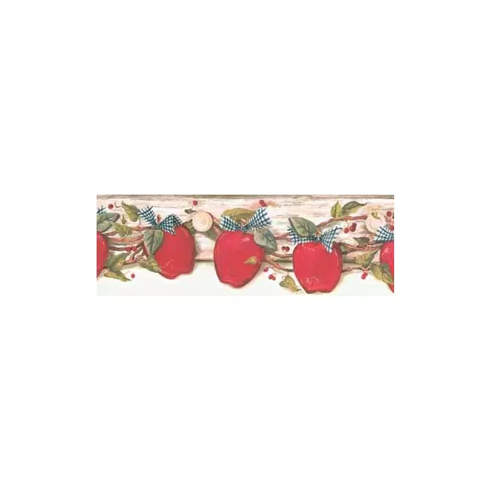 Off White Country Apple Wallpaper Border