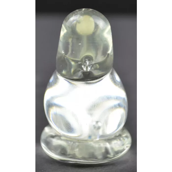 Grandmas Bluebirds Clear Glass Bluebird Figurine - Signed By Ron Ray - 2" Tall