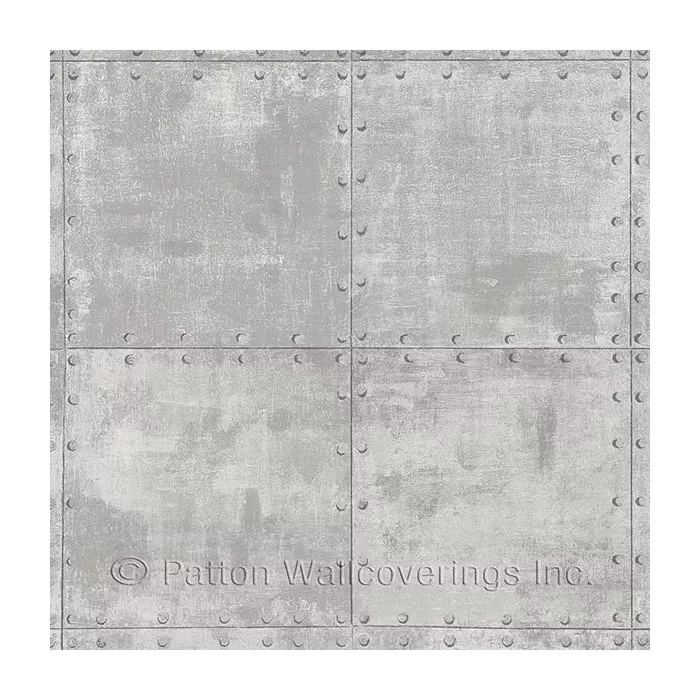 Steel Tile Wallpaper Stone, Grey, Brown Norwall Wallcovering LL36226