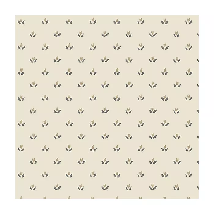 Mini Tulip Wallpaper Beige, Charcoal, Black Norwall Wallcovering FK34406