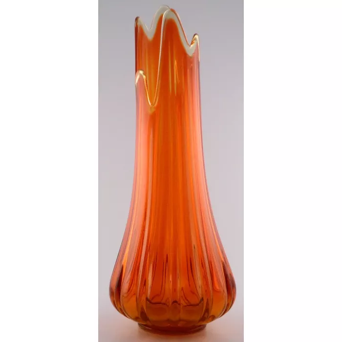 Collectible Vintage Amberina Stretch Vase -19" Tall - Unmarked