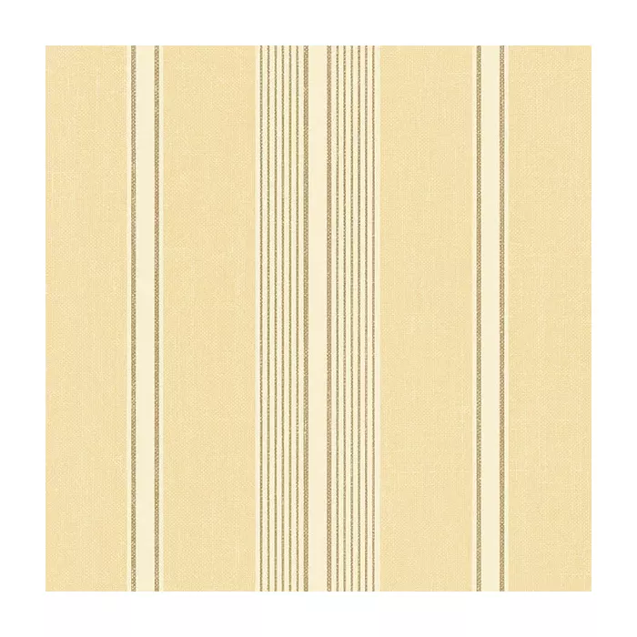 Cushion Stripe Wallpaper Yellow, Metallic Gold, Cream Norwall Wallcovering SD36115