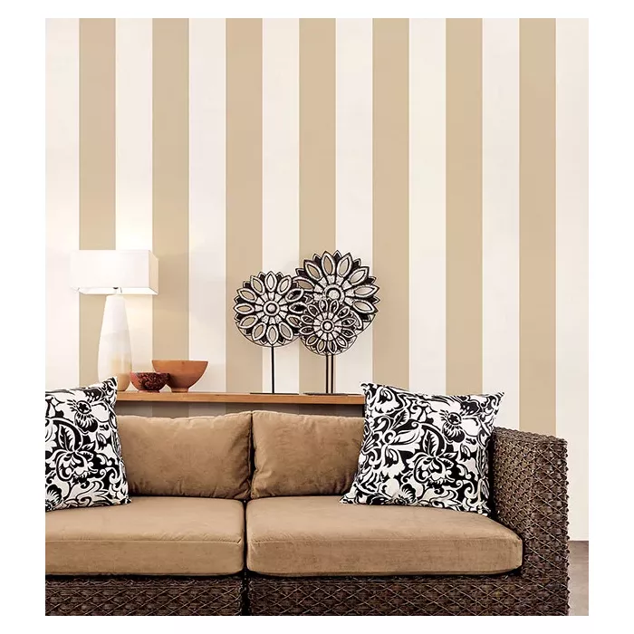 5.25 inStripe Wallpaper Taupe Norwall Wallcovering SH34543