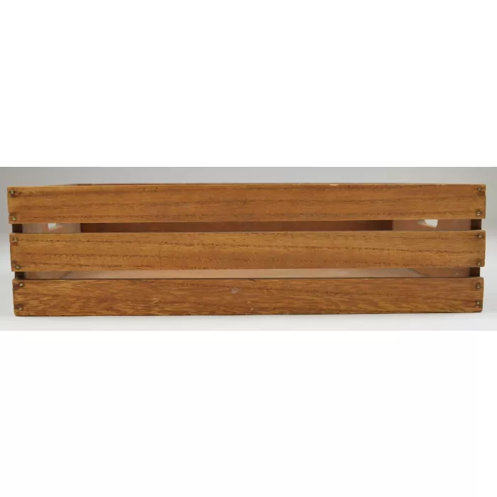 Vintage Hand Made Wood Storage Crate - 13.125" Long