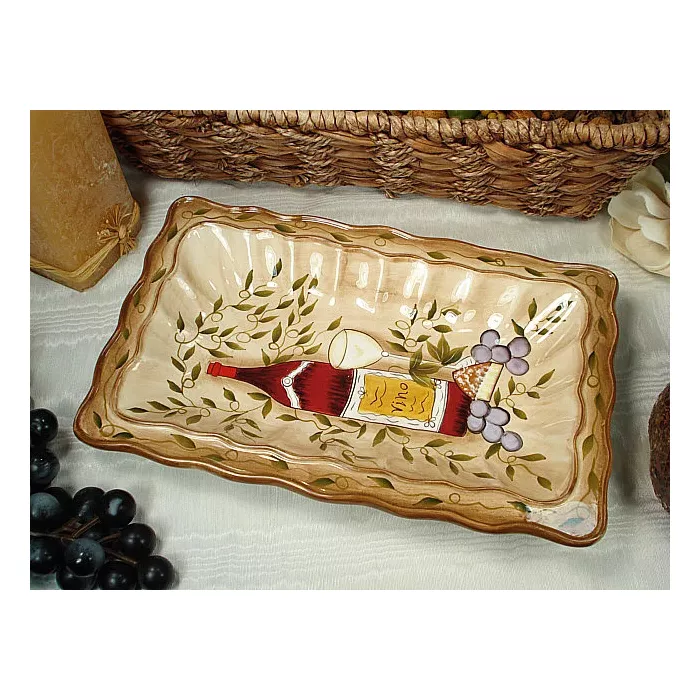 D'Lusso Designs - Tuscan Harvest - Ceramic Rectangular Platter