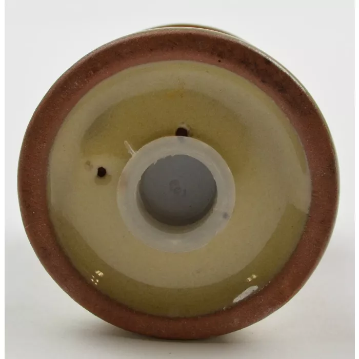 Brown & Beige Bell Shaped Ceramic Salt & Pepper Shakers - 2.75" Tall