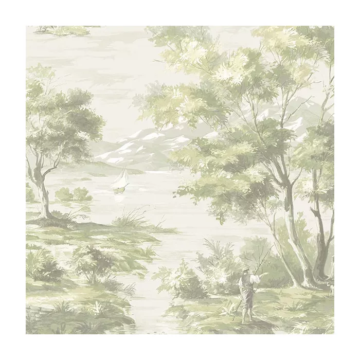 La Campagne Wallpaper Green Norwall Wallcovering MH36515