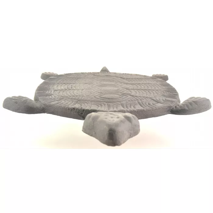 Decorative Cast Iron Turtle Yard & Garden Stepping Stone - Black - 12.75" Long
