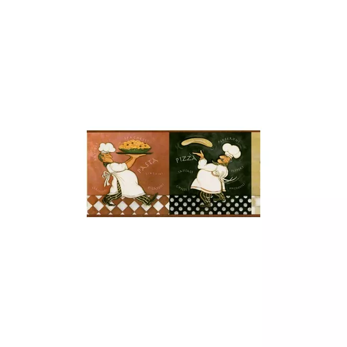 Black Bon Appetito Kitchen Wallpaper Border  1 left