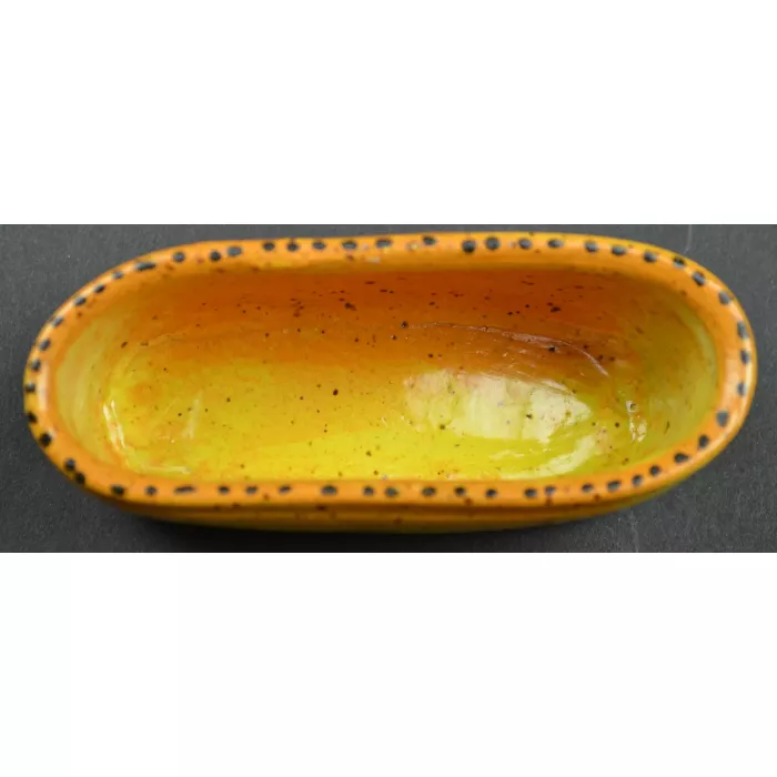 Collectible Handmade Yellow Herb Planter - 2" Tall