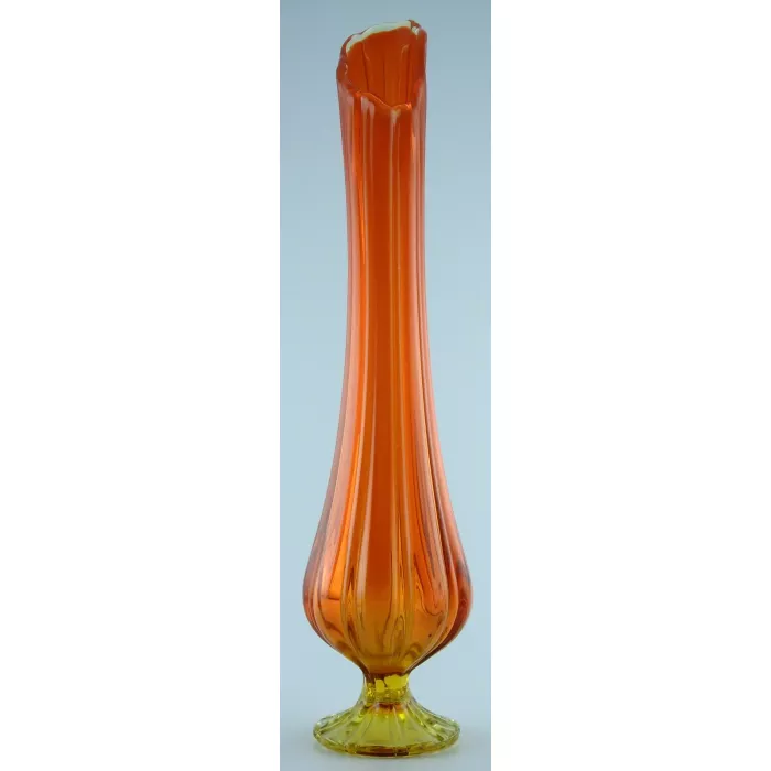 Collectible Vintage Amberina Stretch Vase - 18 1/2" Tall - Unmarked