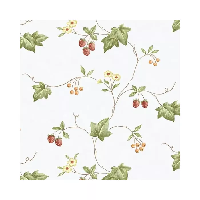 Trellis Trail Wallpaper Green, Yellow, Orange Norwall Wallcovering KK26752