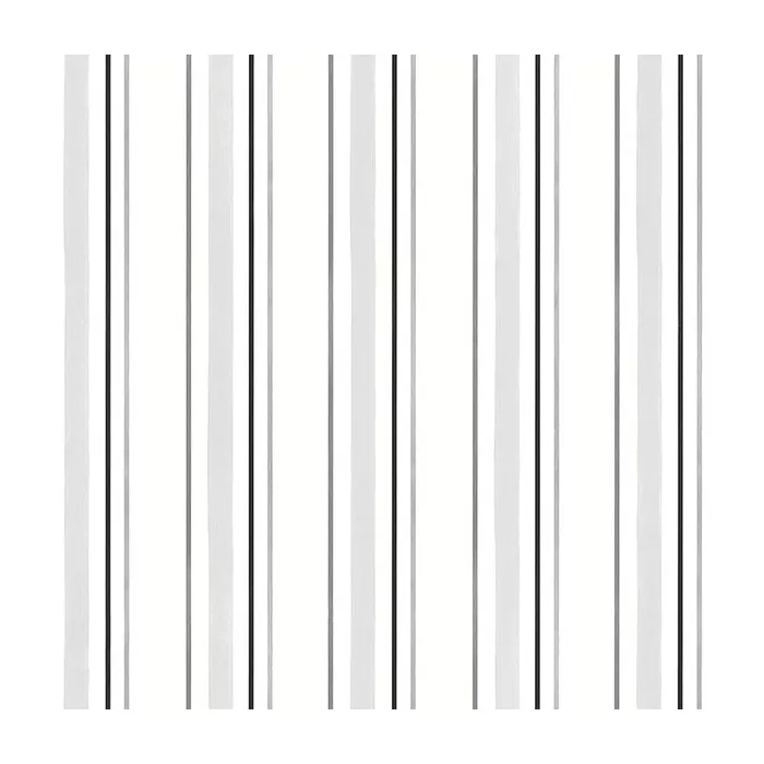Stripe Wallpaper Black, Light Grey, White Norwall Wallcovering BW28751
